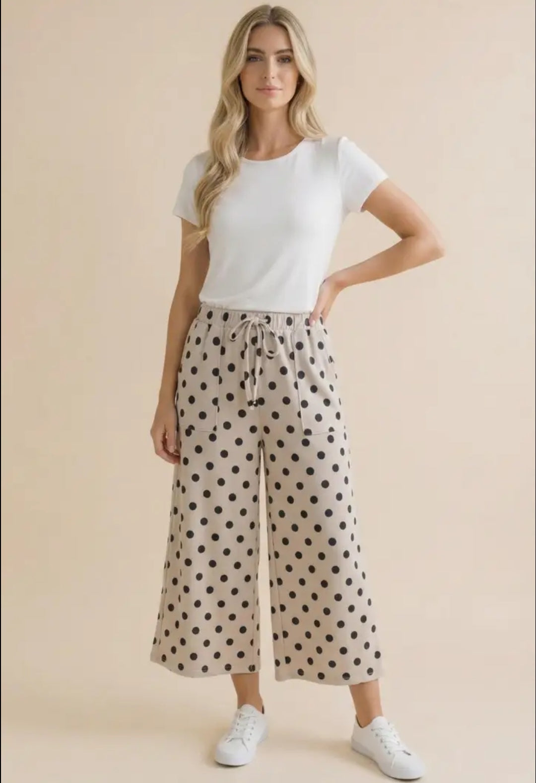 Ivory/Black Polka Dot Pants