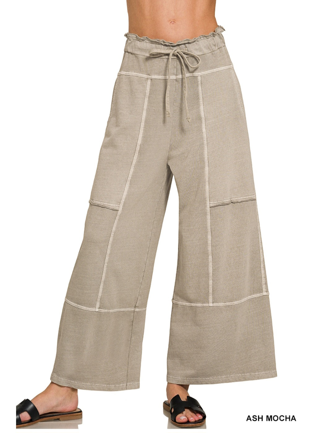 French Terry Wide Leg Pants