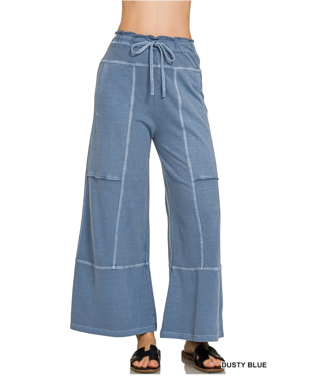 French Terry Wide Leg Pants