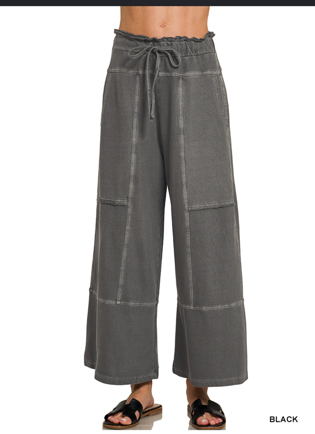 French Terry Wide Leg Pants