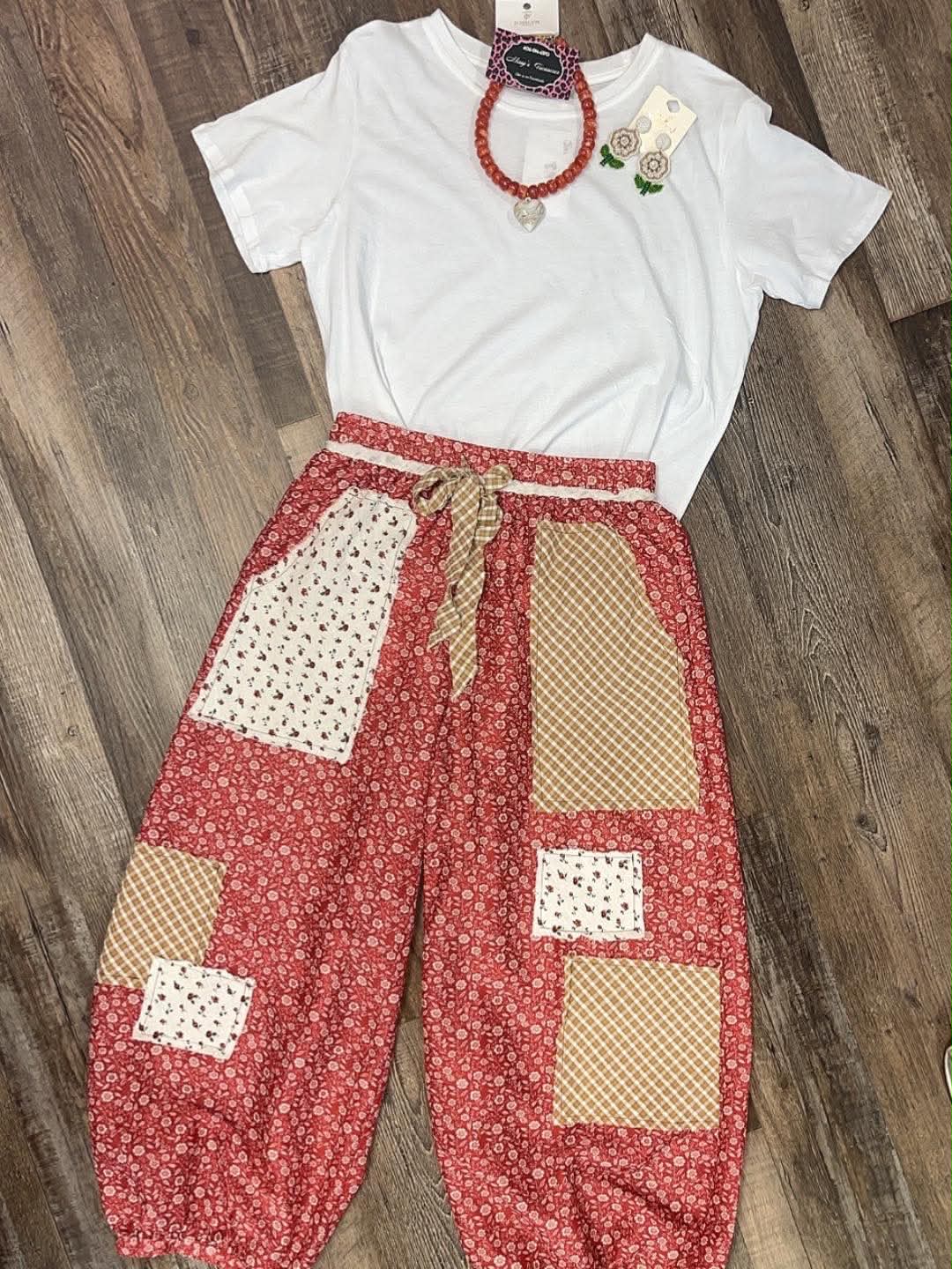 Floral Patchwork Balloon Pants