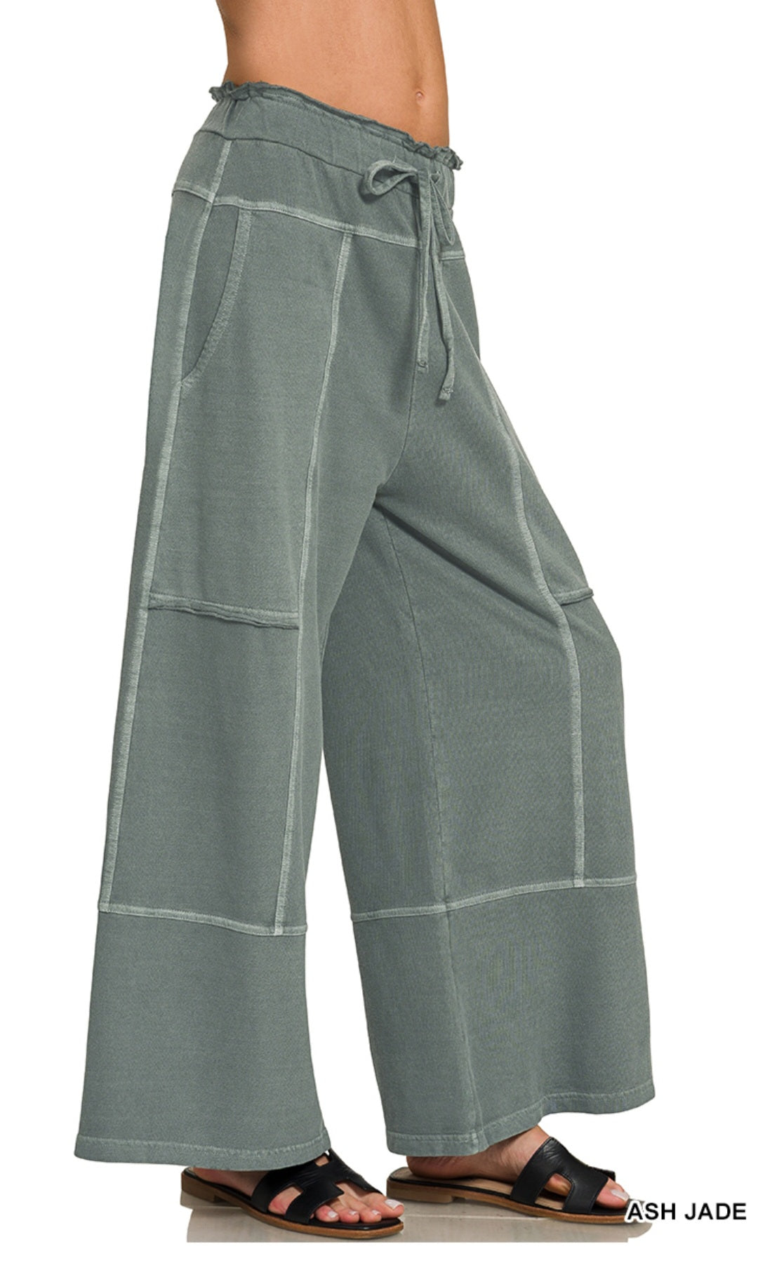 French Terry Wide Leg Pants
