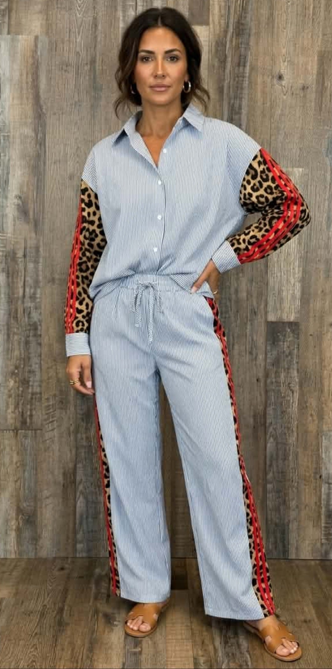 Two-Piece striped Oddi pants set